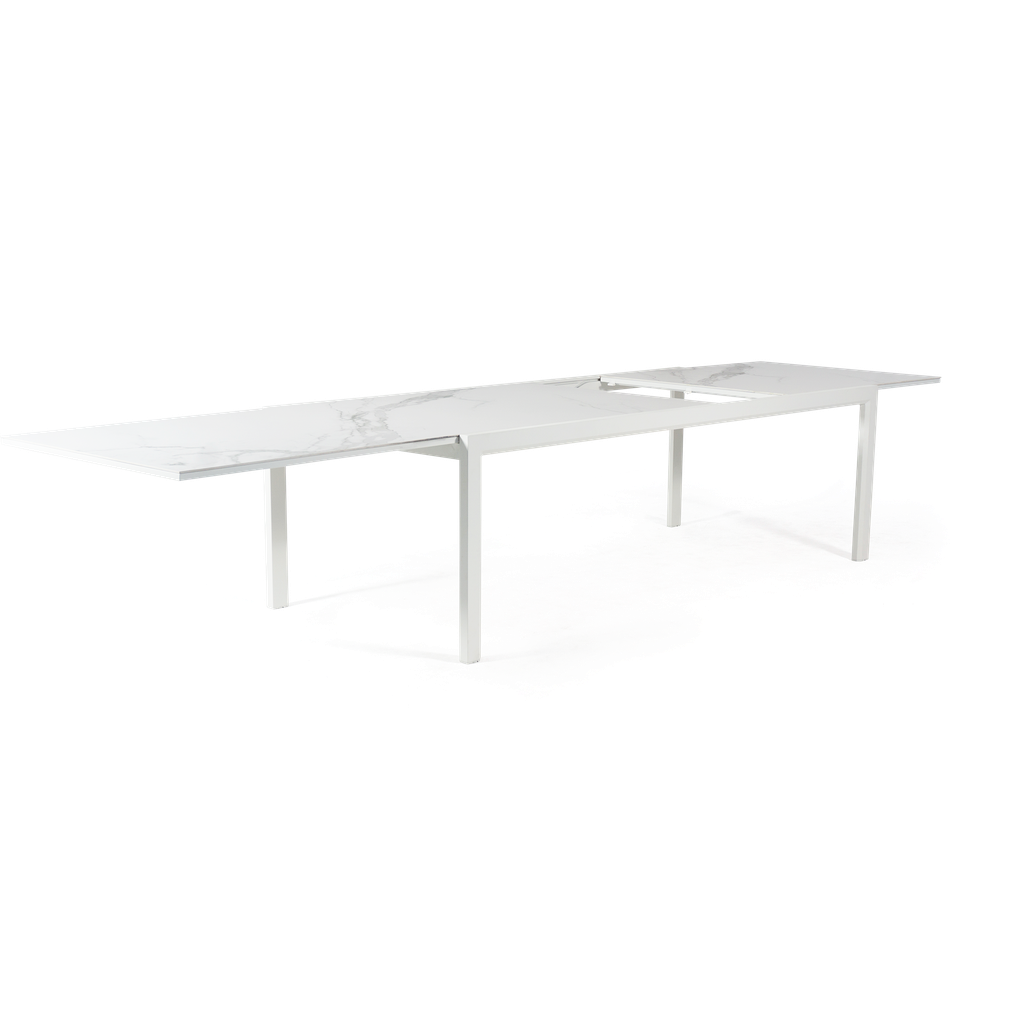 Florence Ceramic Extension Table 240 — White