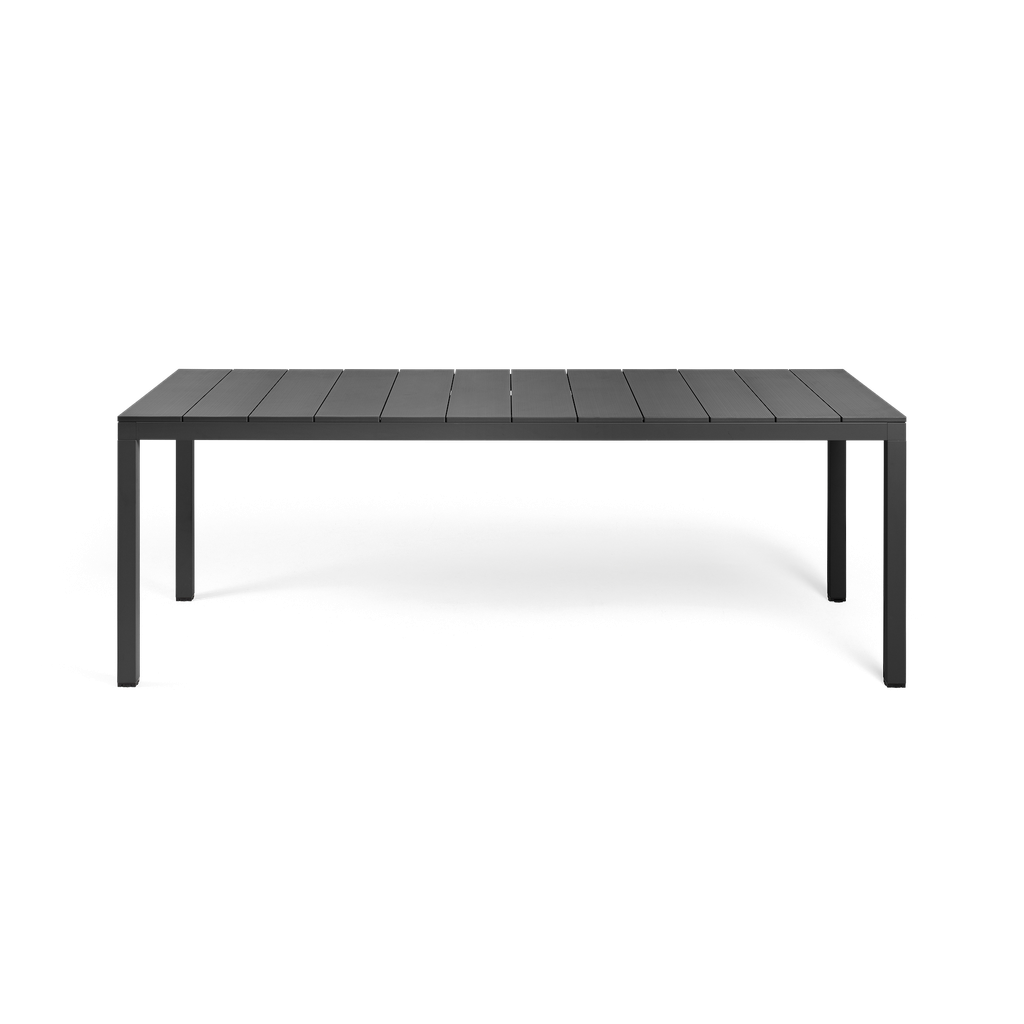 Rio 210 Fixed Aluminium Table — Charcoal