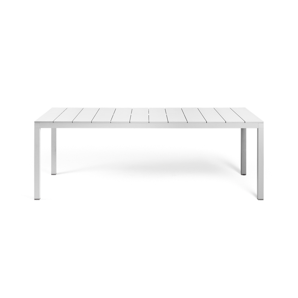 Rio 210 Fixed Aluminium Table — White