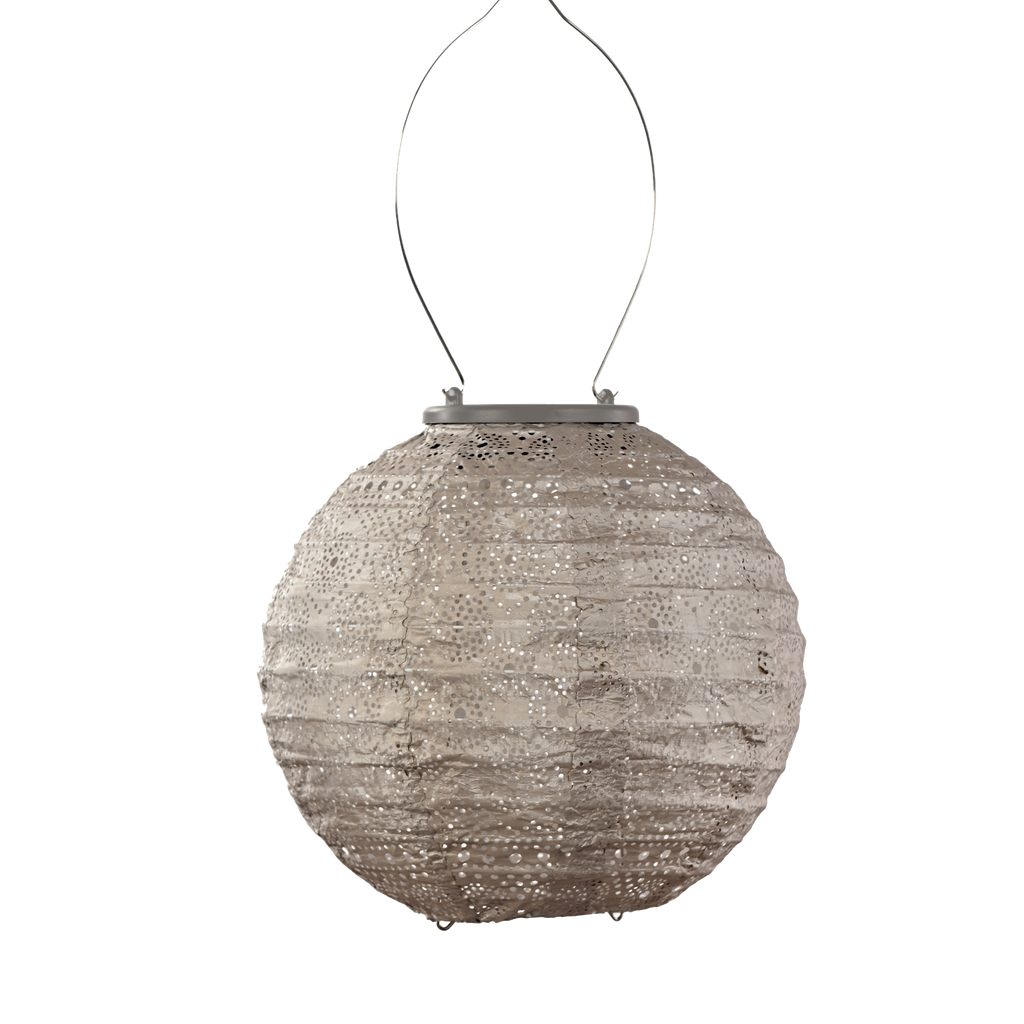 Round 20cm Lantern — Light Taupe
