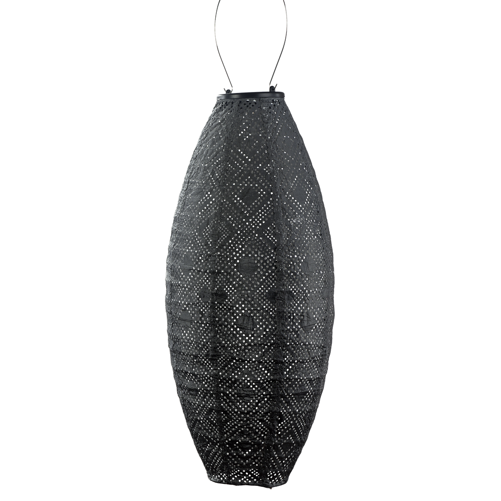 Long Oval 20cm Lantern (Dark Grey)
