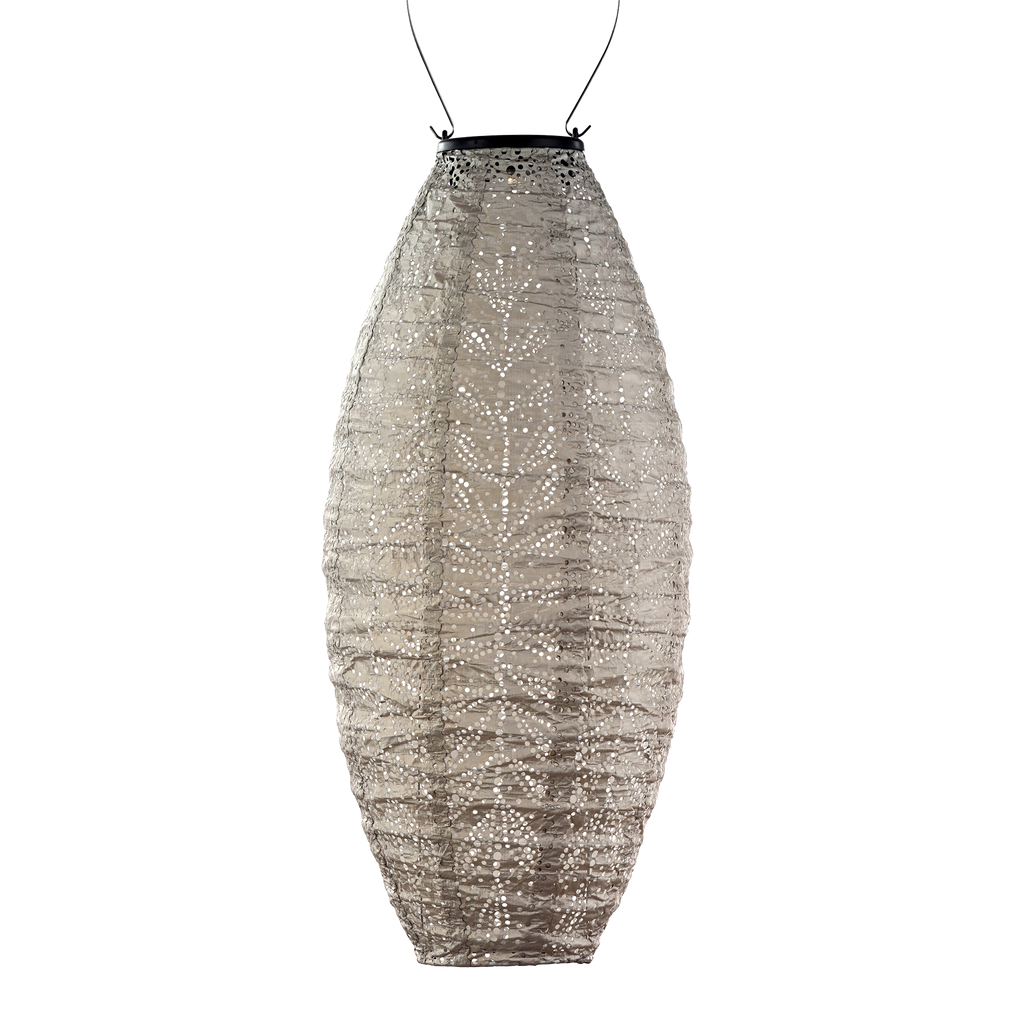 Long Oval 20cm Lantern (Light Taupe)