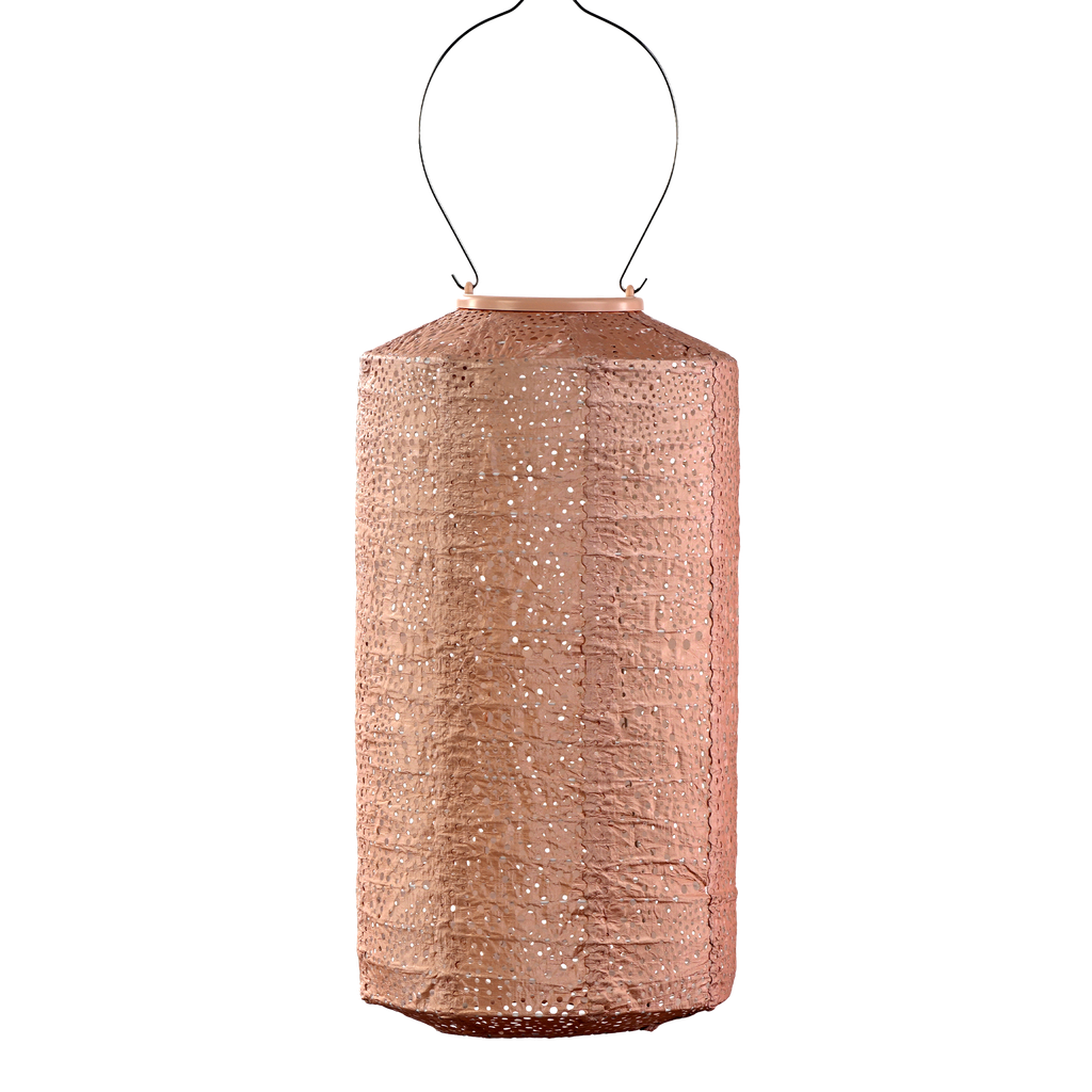 Cylinder 18cm Lantern — Pink