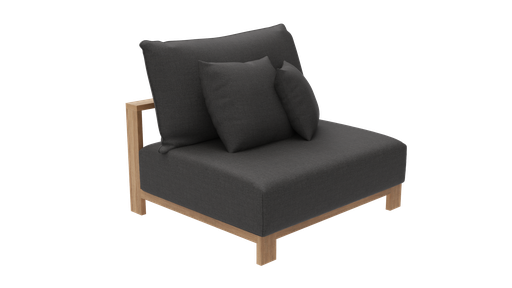 New York Lounge Single Armless (Charcoal)