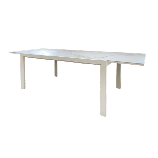Florence Ceramic Extension Table 160 (White)