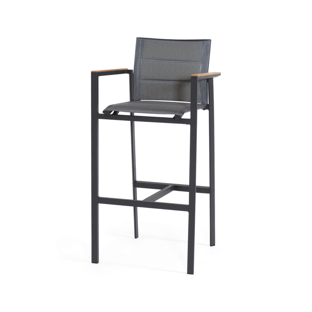 Florence Batyline Bar Chair — Charcoal