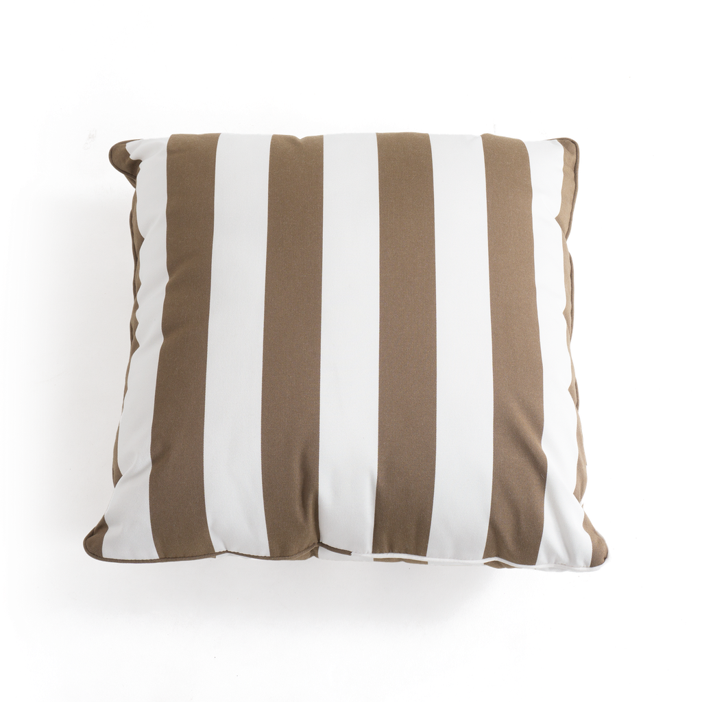 Sunbrella® Scatter Cushion (Cocoa Stripe)