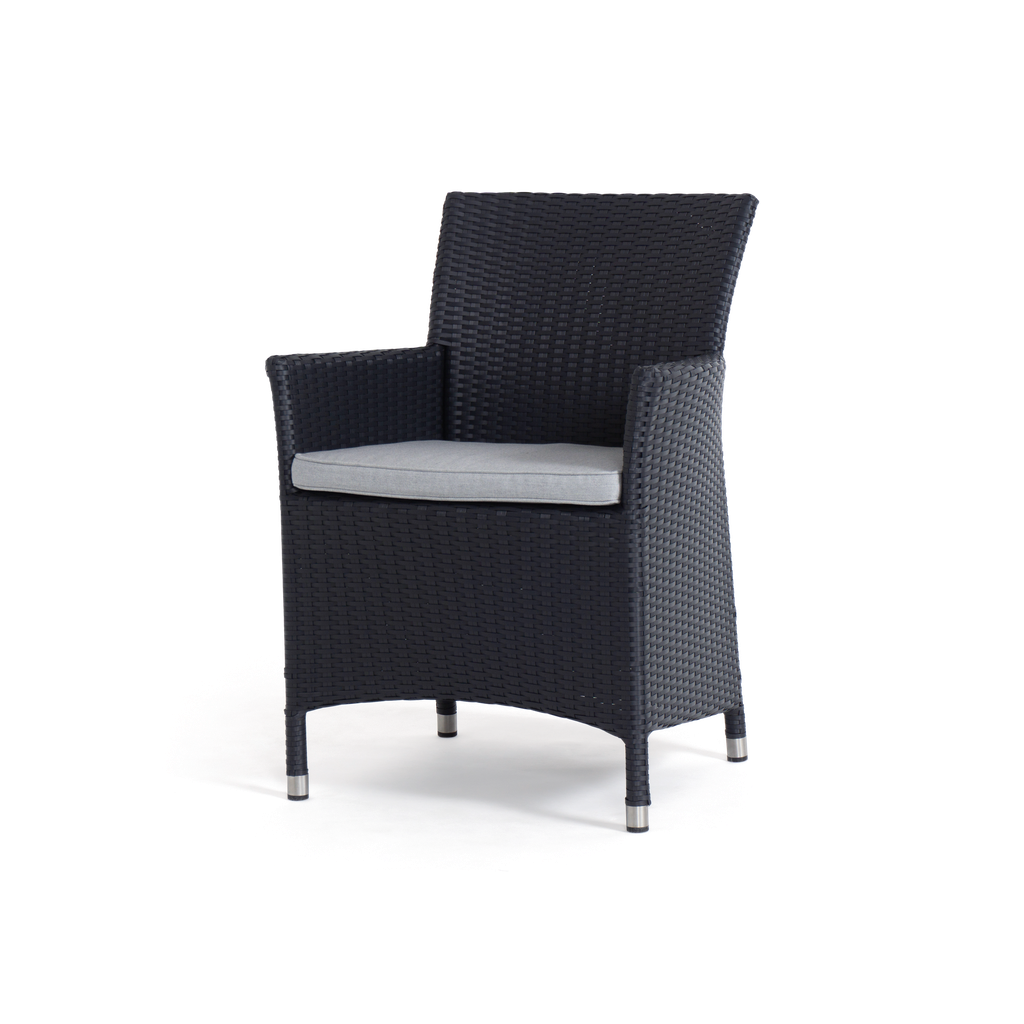 Amalfi Dining Chair (with Cushion) — Charcoal