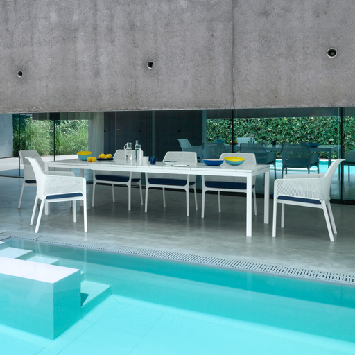 Rio 210 & Net Relax 7pc Setting (White)