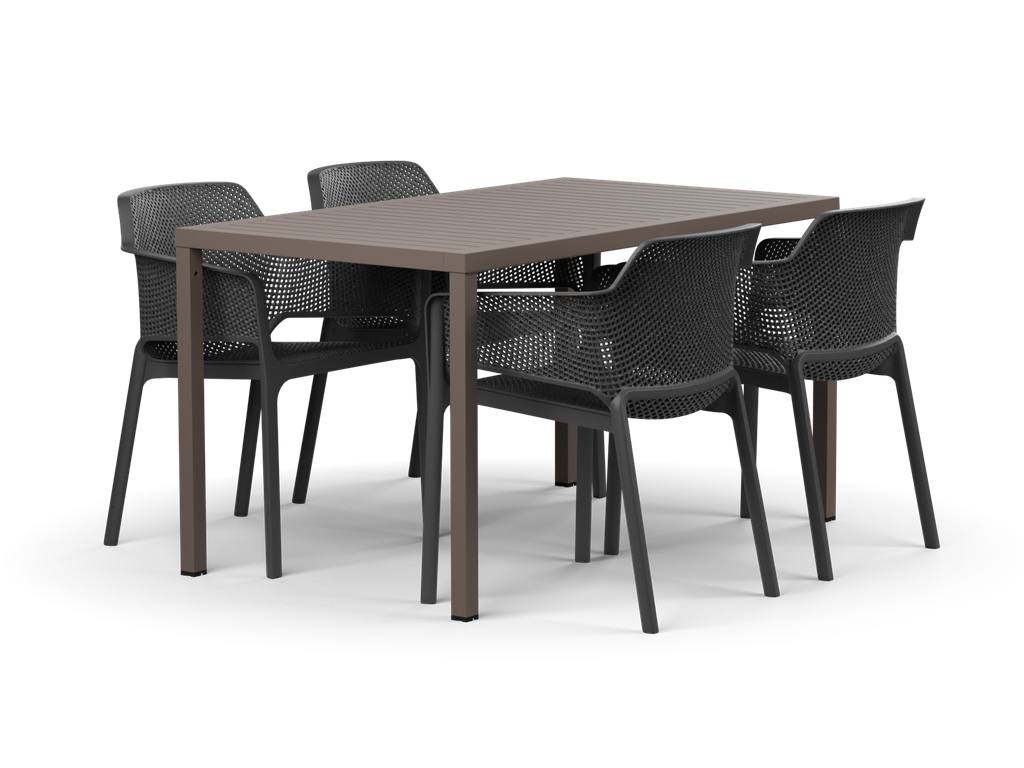 Cube 140 & Net 5pc Setting (Tortora, Charcoal)