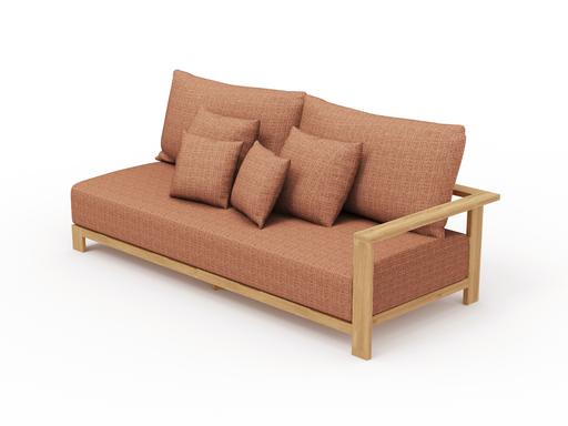 New York Lounge 3 Seater Left-arm (Rust)