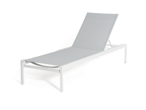 Pacific Wheeled Sunlounge (White)
