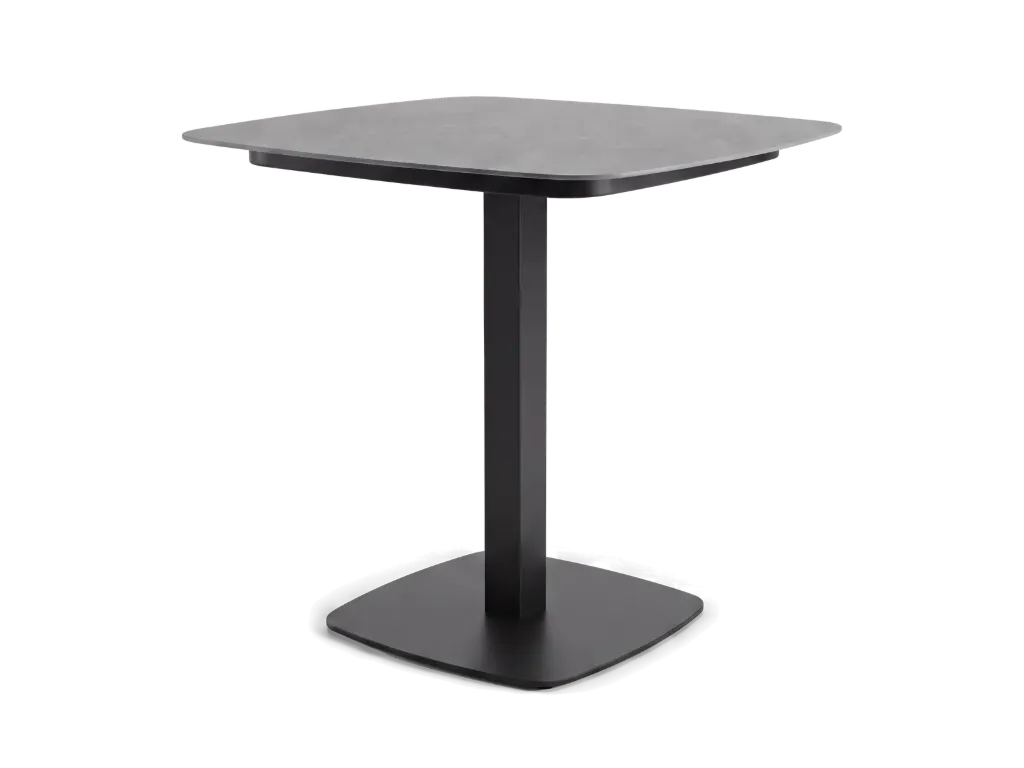 Denver Ceramic Bistro Table — Charcoal & Cement