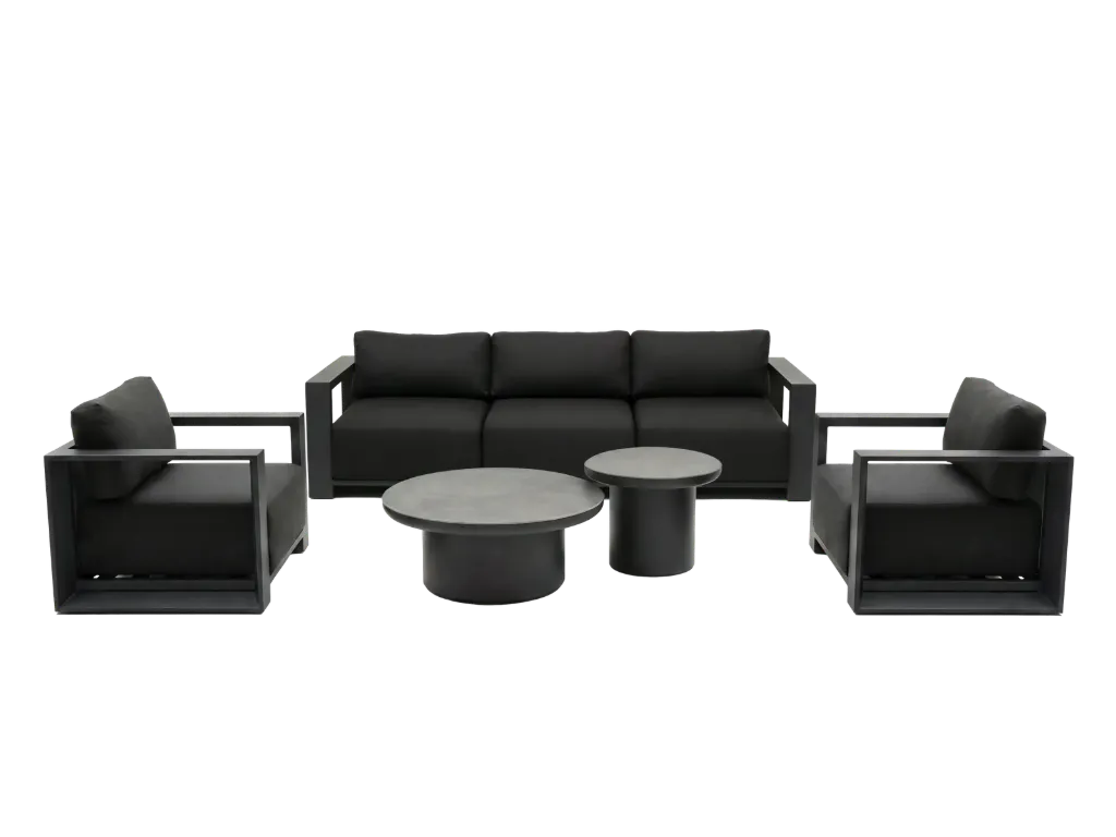 Baltimore Lounge 5-seat Setting — Charcoal
