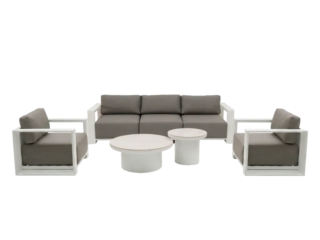 Baltimore Lounge 5-seat Setting (White)