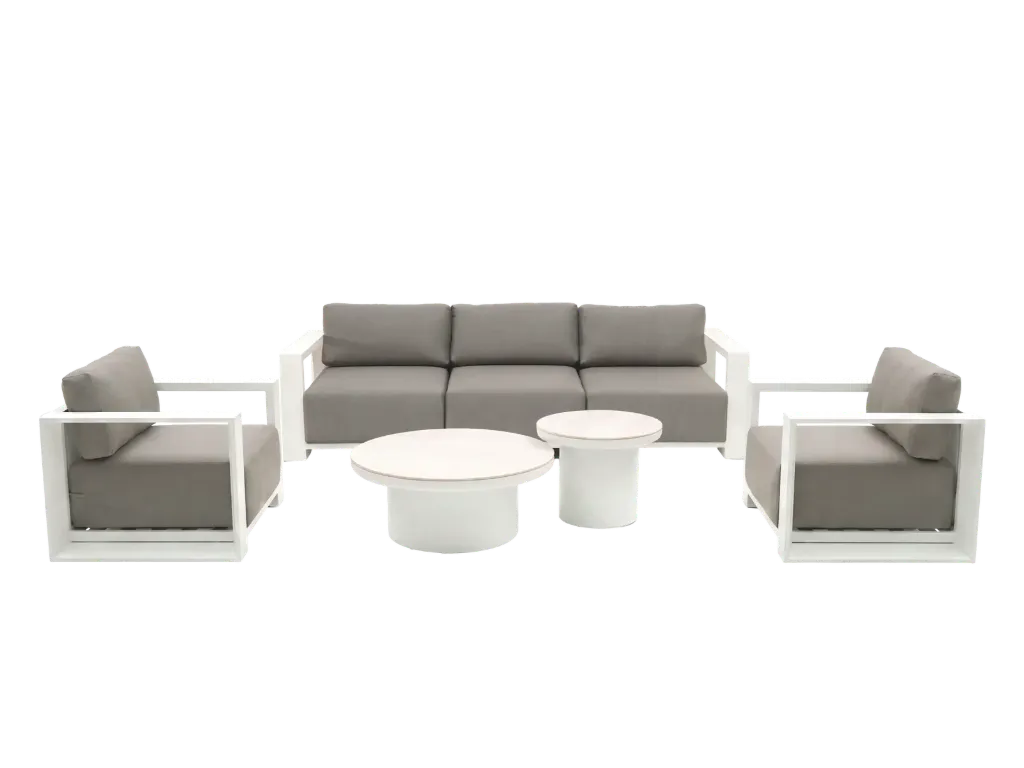 Baltimore Lounge 5-seat Setting — White