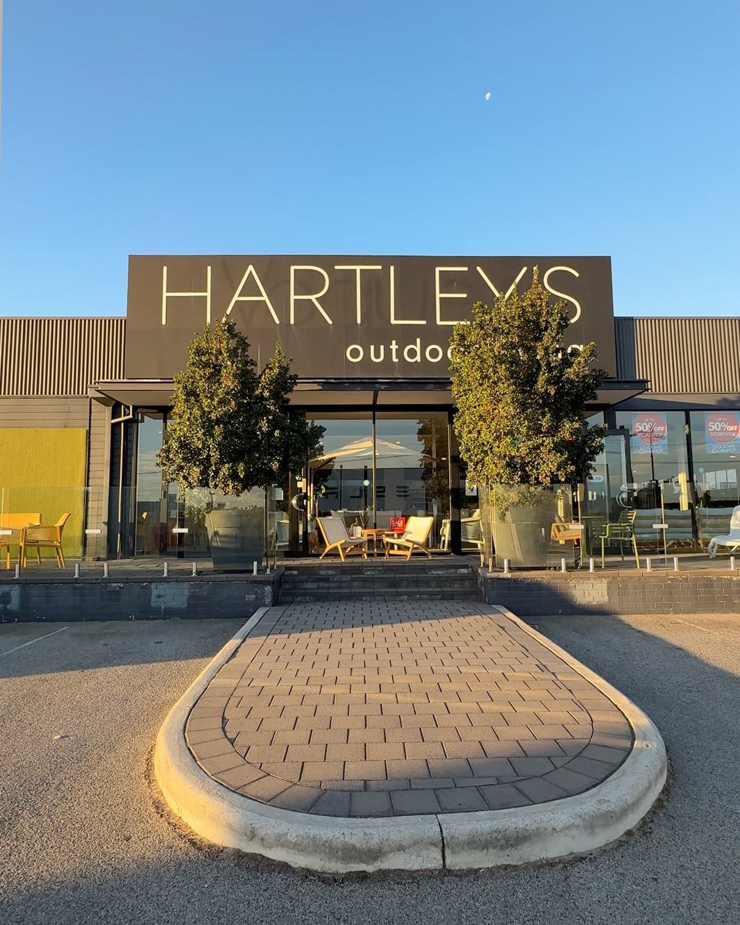 Hartley's Osborne Park showroom exterior