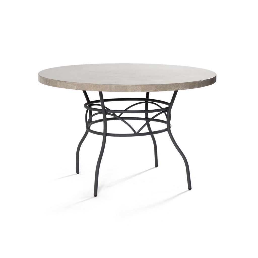 Alanya Travertine Table 1.2m Round [Charcoal]