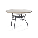 Alanya Travertine Table 1.2m Round [Charcoal]