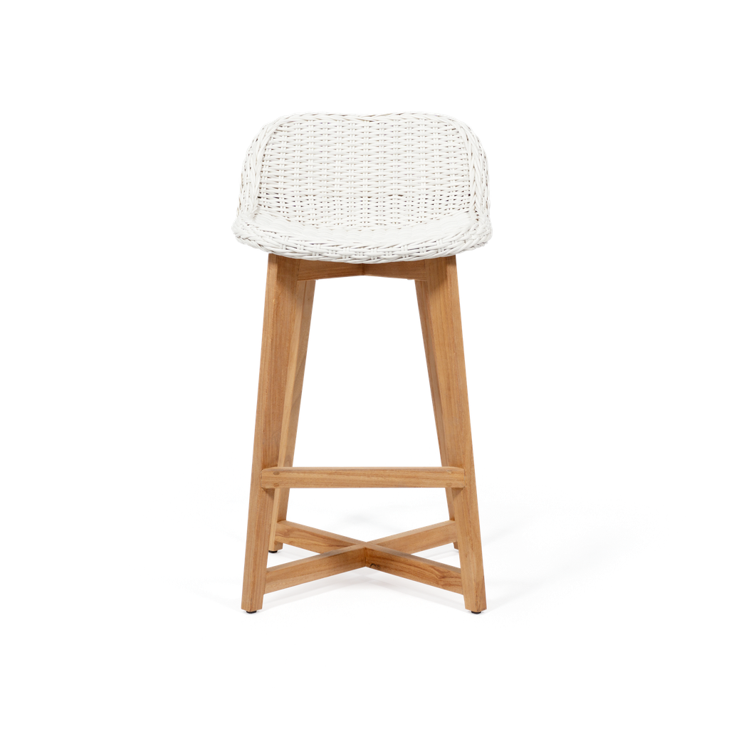 Yarri Bar Stool Teak (White)