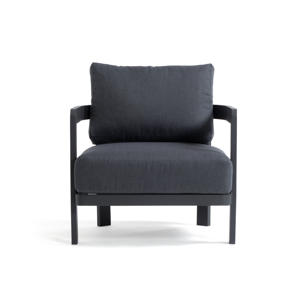 Santorini Lounge Armchair — Charcoal, Charcoal