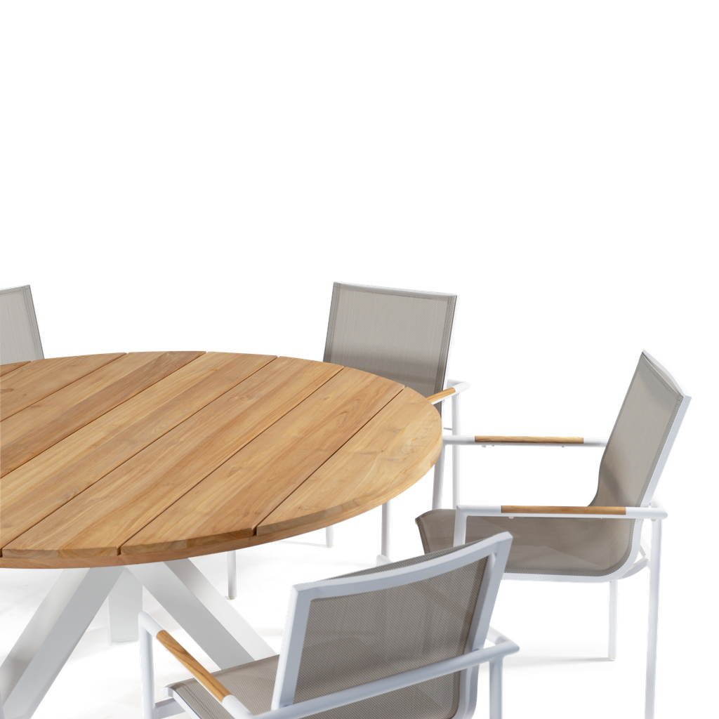 Malibu Round & Jasper 7pc Setting (White)
