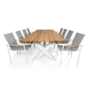 Malibu Rect & Jasper 9pc Setting (White)