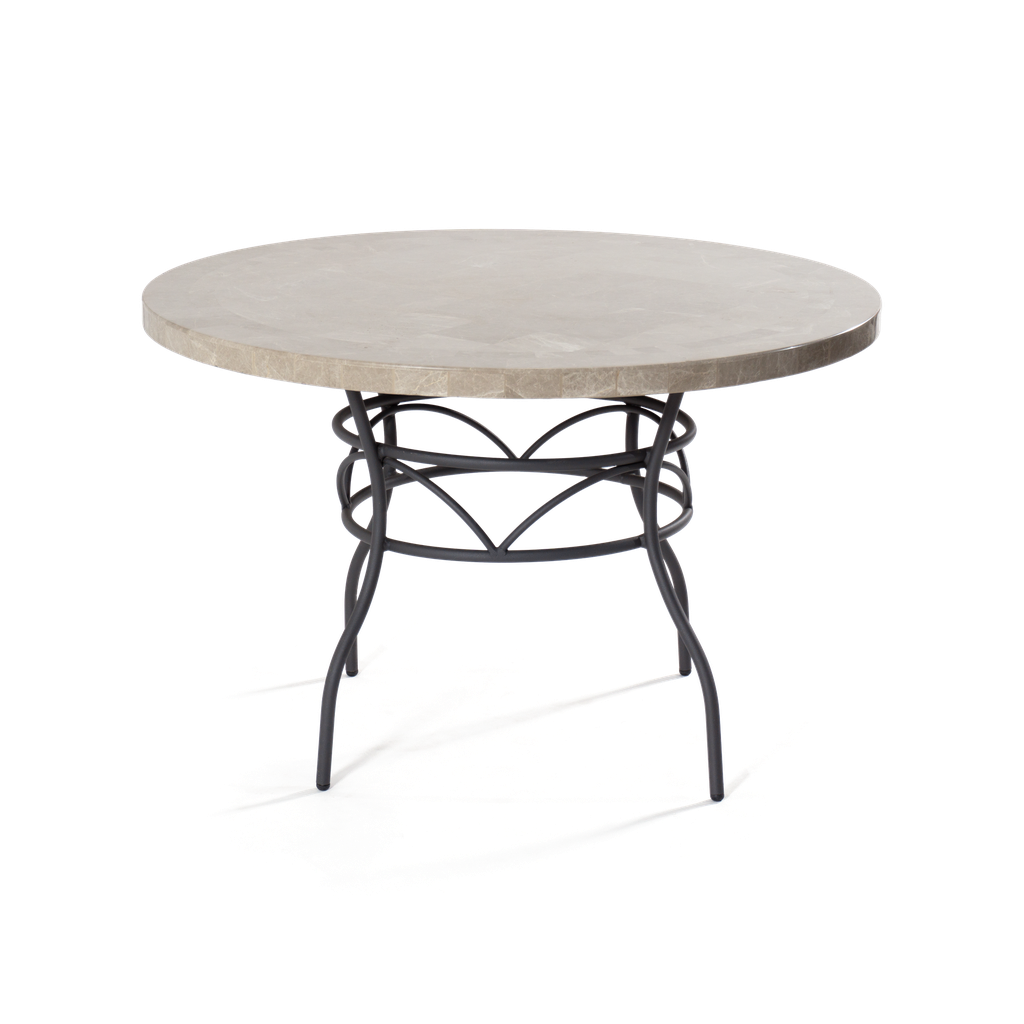 Alanya Travertine Table 1.2m Round [Charcoal]