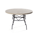 Alanya Travertine Table 1.2m Round [Charcoal]