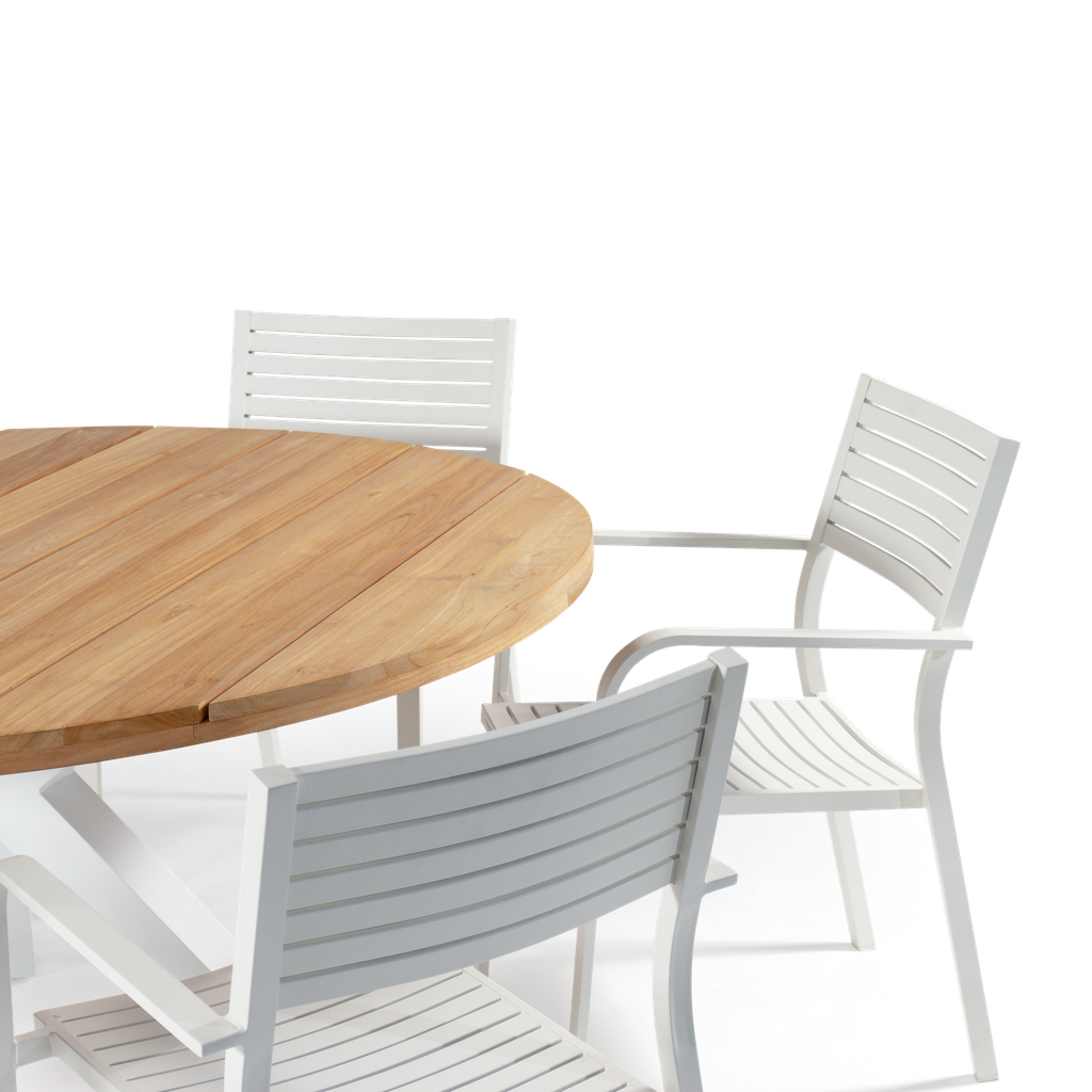 Malibu Round & Vienna 7pc Setting (White)