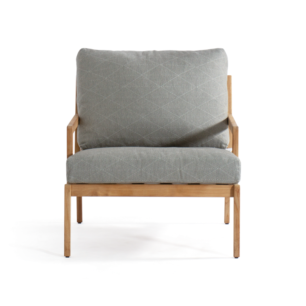 Madison Lounge Armchair — Patterned Taupe