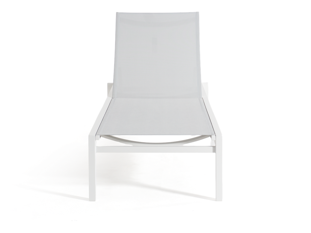 Pacific Wheeled Sunlounge — White