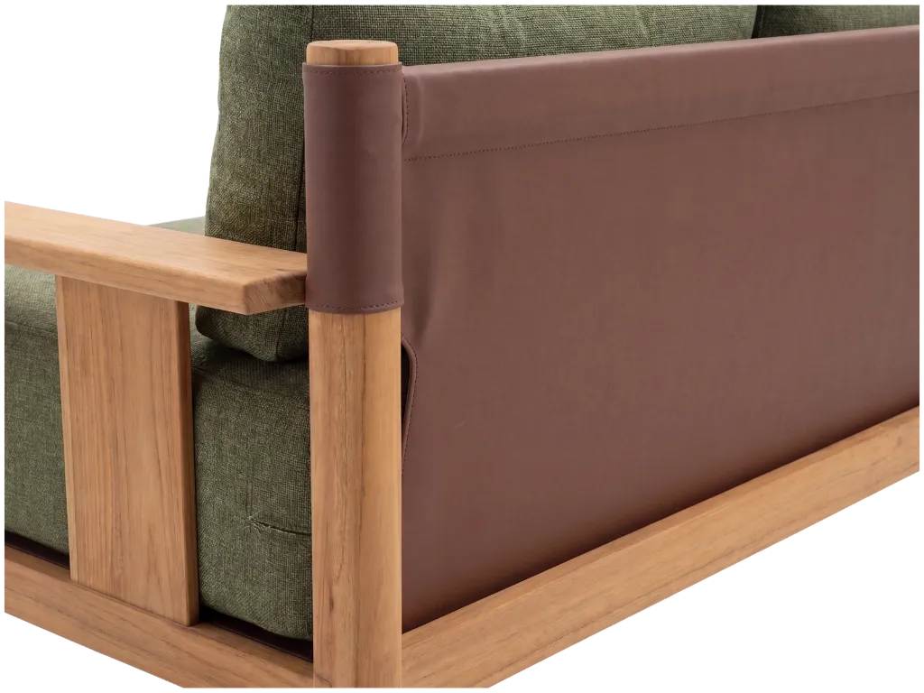 B3 - Naples Lounge 2 Seater - Olive - Material close-up.webp