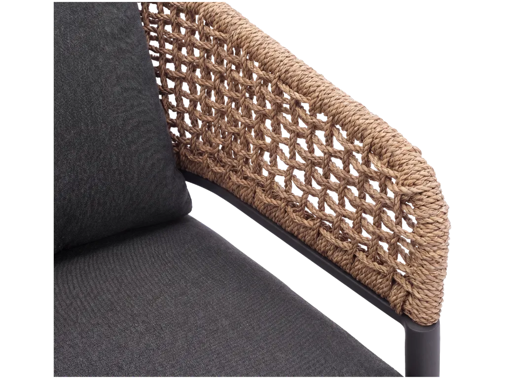 E3 - Taormina Lounge 2 Seater - Charcoal - Material close-up.webp