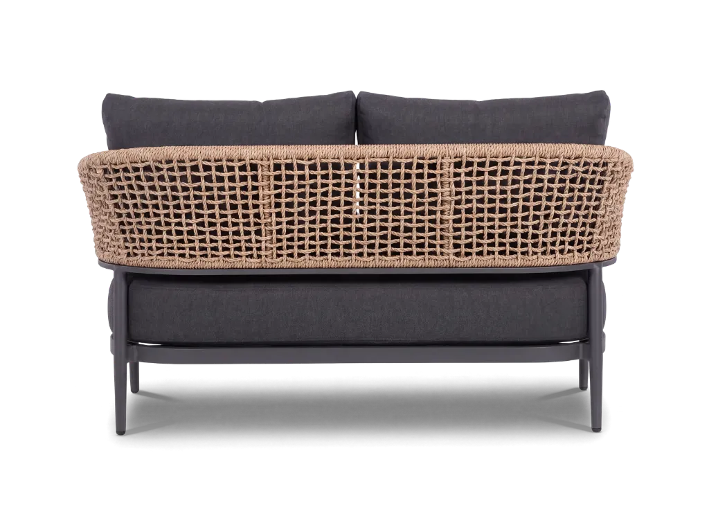 E1 - Taormina Lounge 2 Seater - Charcoal - Straight rear.webp