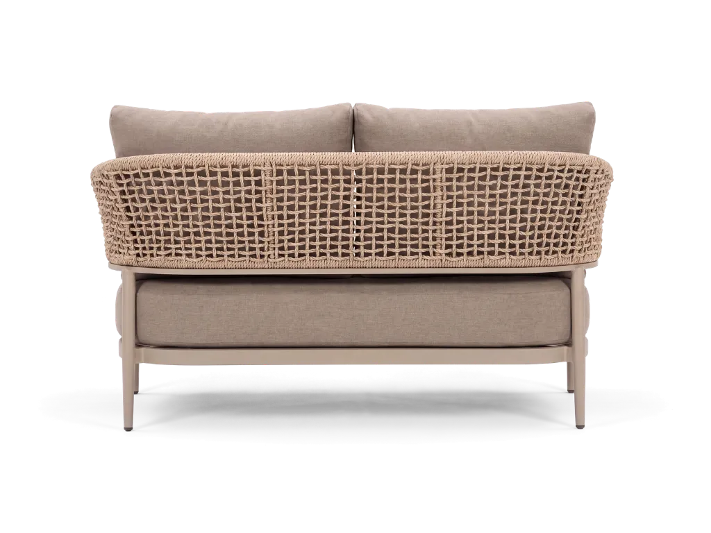 H1 - Taormina Lounge 2 Seater - Sand - Straight rear.webp