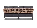 F1 - Taormina Lounge 3 Seater - Charcoal - Straight rear.webp