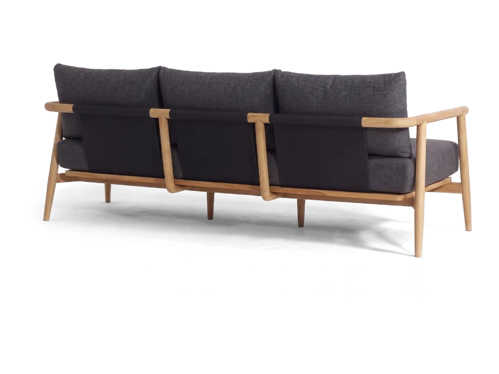 Mirage Black 3 Seater - Charcoal - Rear Three Quarter - Website 1600x1200.webp