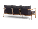 Mirage Black 3 Seater - Charcoal - Rear Three Quarter - Website 1600x1200.webp