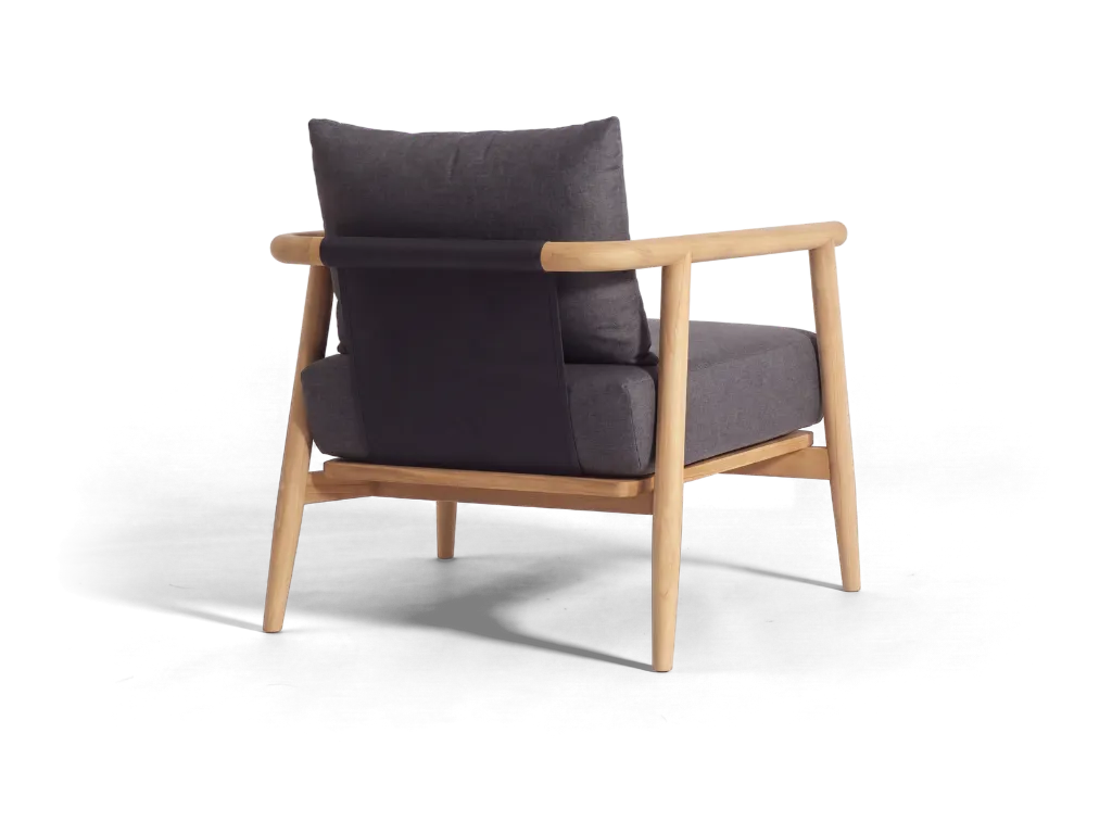 Mirage Black Armchair - Charcoal - Rear Three Quarter - Website 1600x1200.webp