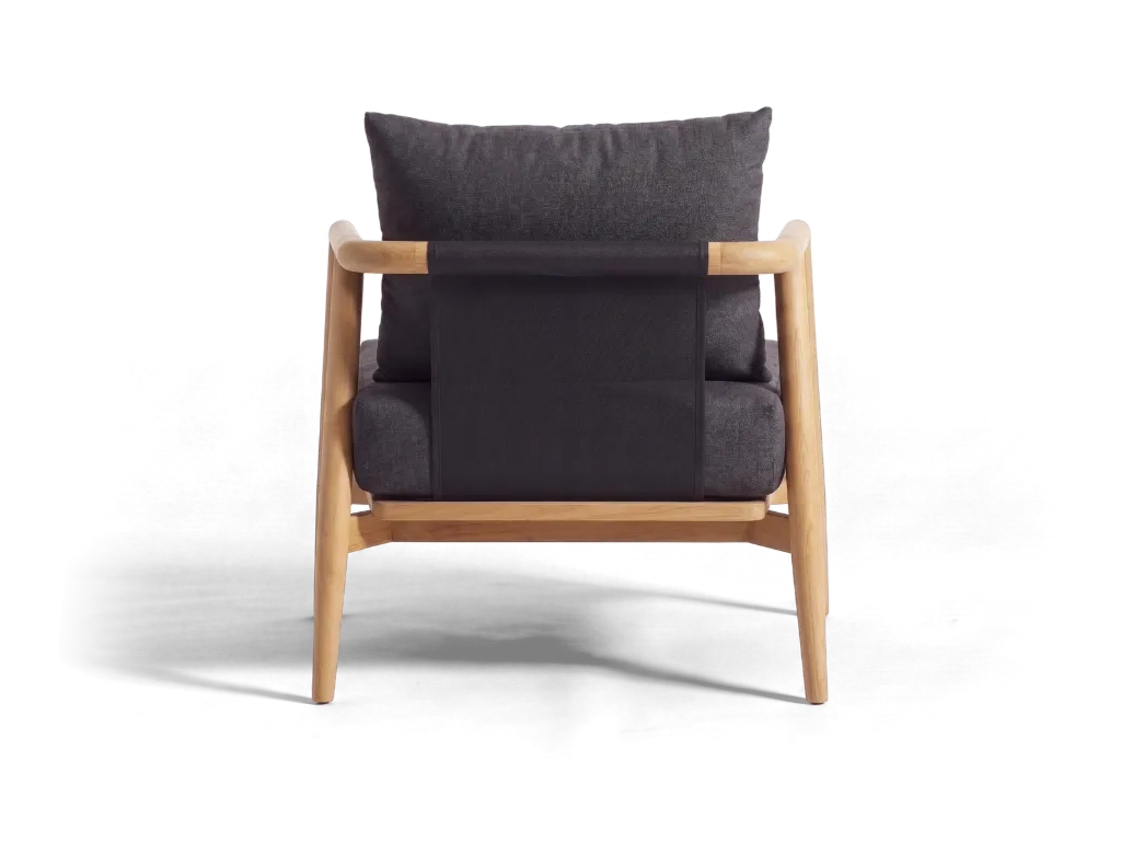 Mirage Black Armchair - Charcoal - Straight Rear - Website 1600x1200.webp