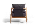 Mirage Black Armchair - Charcoal - Straight Rear - Website 1600x1200.webp