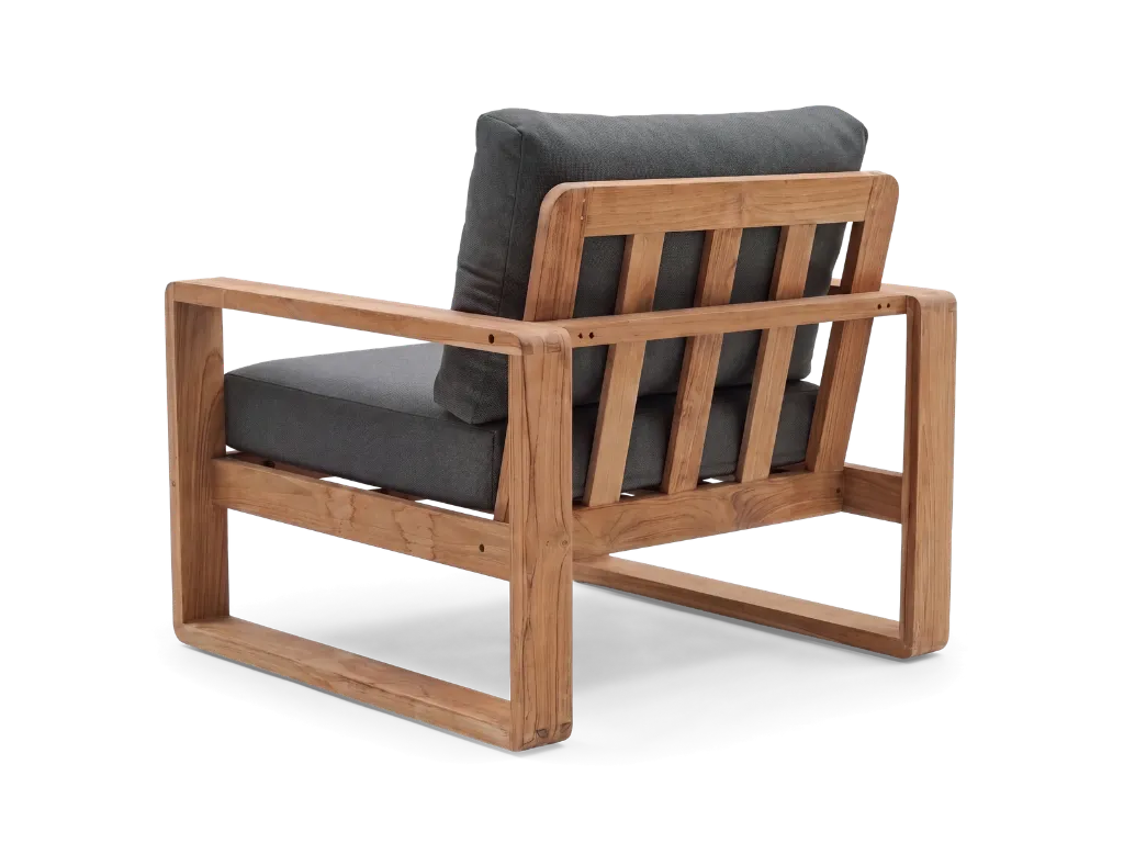Barcelona Armchair - Back - Charcoal Cushions.webp