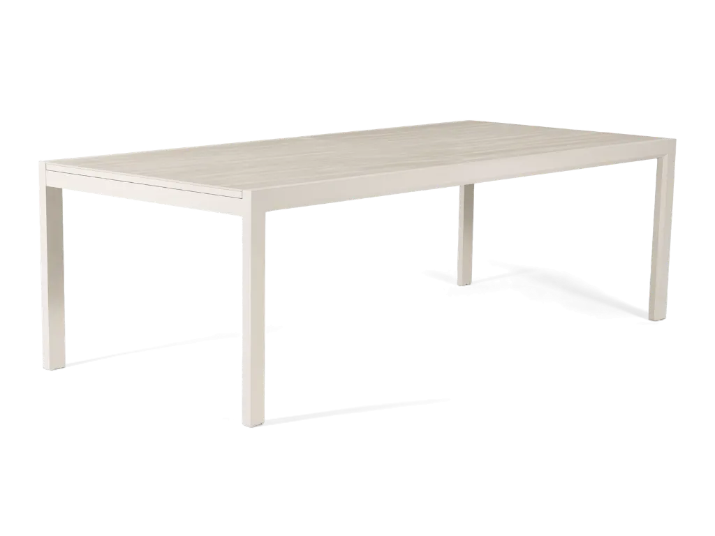 Florence Ceramic Extension Table 240 — Sand Travertine