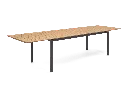 Milan Extension Table - Charcoal Teak - Fully Extended - Three-Quarter - Website 1600x1200.webp