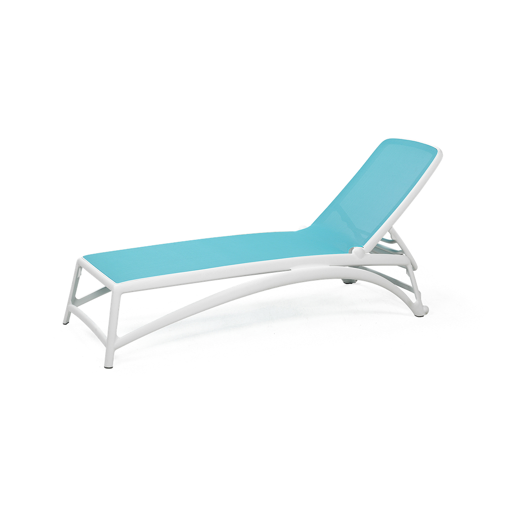 Atlantico Sun Lounger — White, Celeste