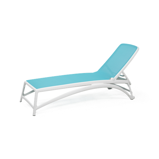 Atlantico Sun Lounger (White, Celeste)