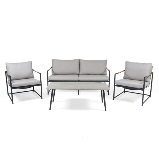 Jasper Lounge 4pc Setting (Charcoal)