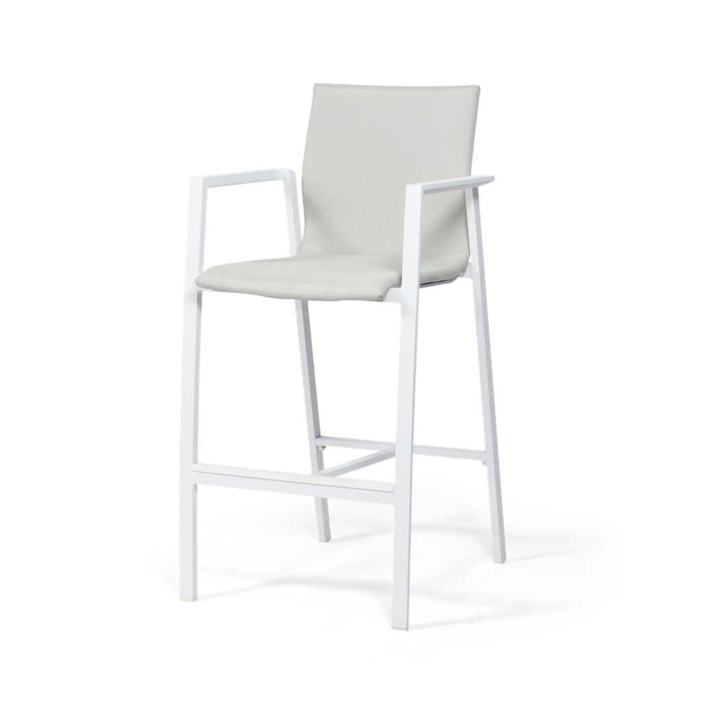 Seville Bar Chair (White, White)