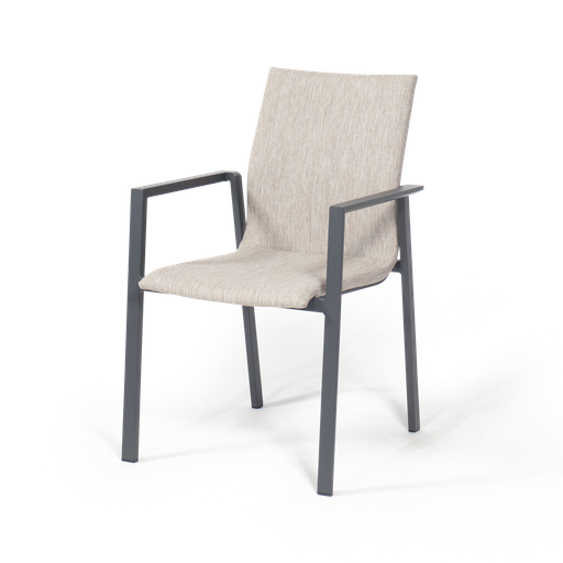 Seville Dining Chair (Charcoal, Taupe)
